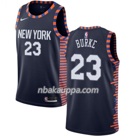 New York Knicks Trey Burke 23 2018-19 Nike City Edition Navy Pelipaidat Swingman - Miesten